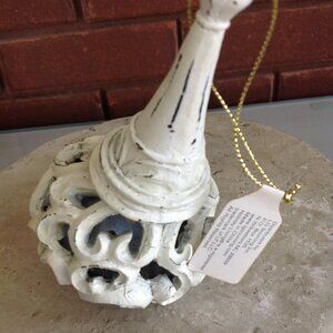 Beautiful Wooden White Washed Vintage Ornament